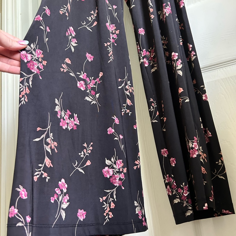 Black and Pink Floral Romper